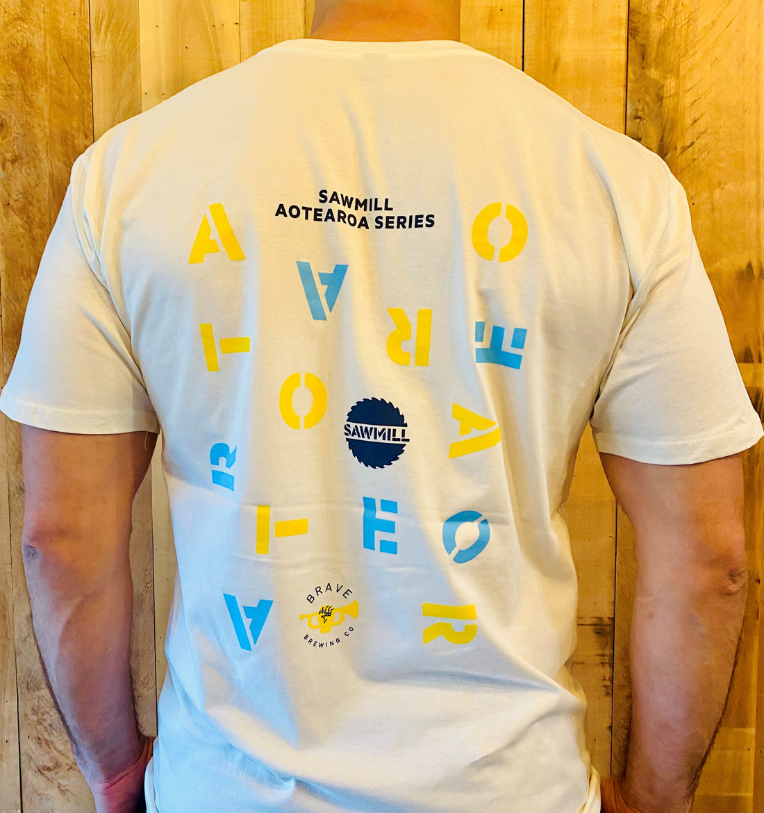 Sawmill x Brave Brewing Co tee