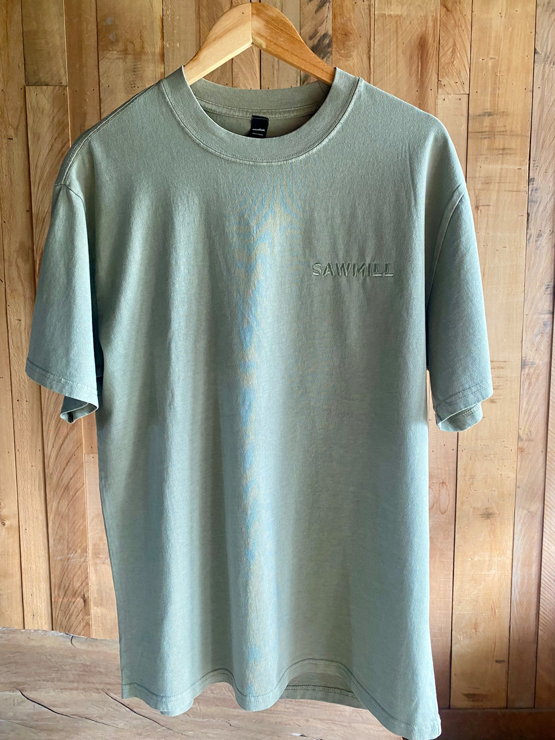 Sawmill Heavy tee | Faded Eucalyptus