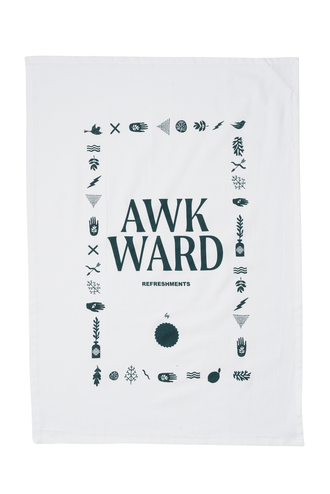 Awkward Tea Towel | Green print