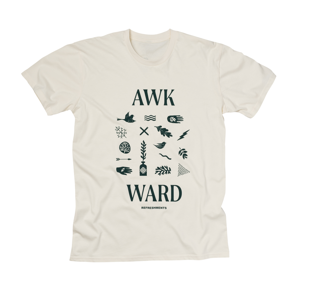 Awkward symbols tee | Ecru